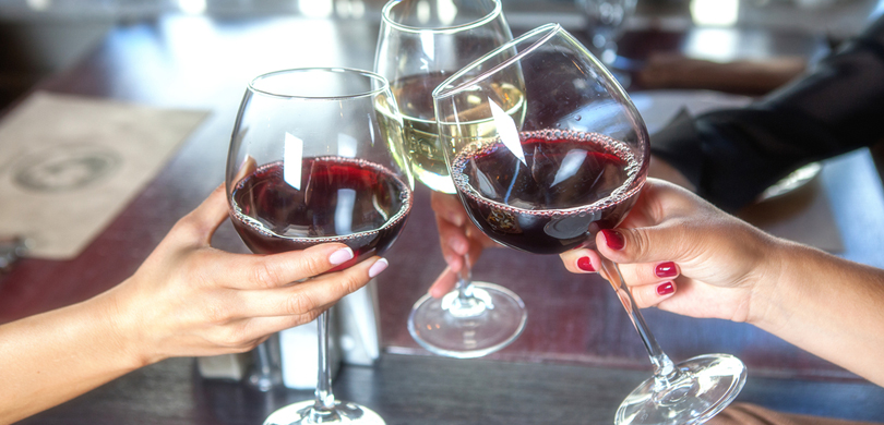 Ap&eacute;rotreff auf der Terrasse, Hotel Seepark